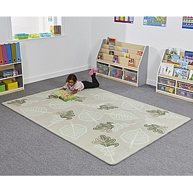 Abstract Leaf Rectangular Placement Carpet