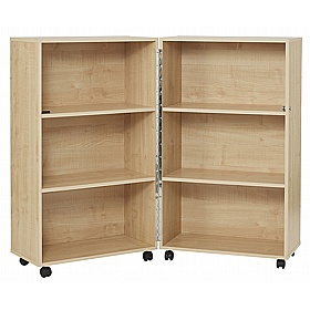 Maple Foldaway Mobile Bookcase
