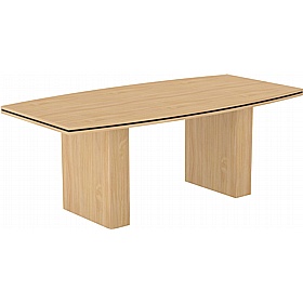 Grandeur Pinstripe Boat Shaped Meeting and Boardroom Tables - Office Furniture