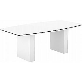 Grandeur Pinstripe Boat Shaped Meeting and Boardroom Tables - Office Furniture