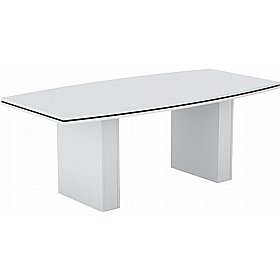 Grandeur Pinstripe Boat Shaped Meeting and Boardroom Tables - Office Furniture