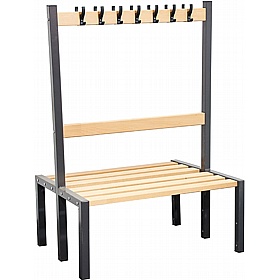 Veste Premium Double Sided Changing and Cloakroom Bench Seats with Hooks - Education