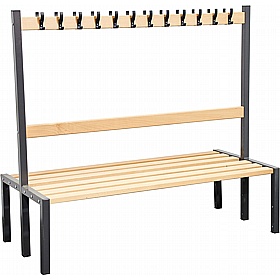 Veste Premium Double Sided Changing and Cloakroom Bench Seats with Hooks - Education