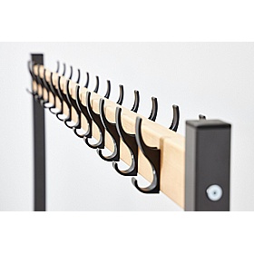 Veste Premium Double Sided Changing and Cloakroom Bench Seats with Hooks and Shoe Rack - Education