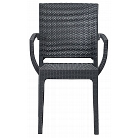 Canterbury Rattan Polypropylene Bistro Armchairs - Office Furniture