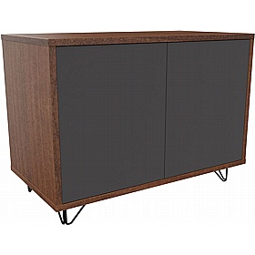 Boss Design Contract 2 Door Desk High Credenza with Wire Feet