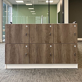 Unified Duo 6 Person Wooden Office Lockers - Office Furniture