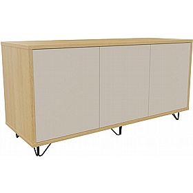 Boss Design Contract 3 Door Desk High Credenza with Wire Feet - Office Furniture