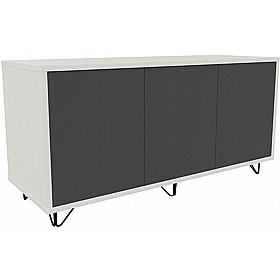 Boss Design Contract 3 Door Desk High Credenza with Wire Feet - Office Furniture