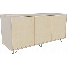 Boss Design Contract 3 Door Desk High Credenza with Wire Feet - Office Furniture
