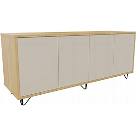 Boss Design Contract 4 Door Desk High Credenza with Wire Feet - Office Furniture