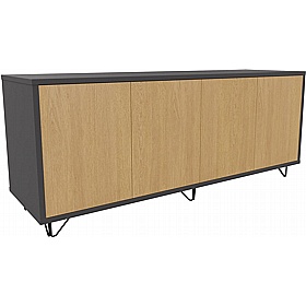 Boss Design Contract 4 Door Desk High Credenza with Wire Feet - Office Furniture
