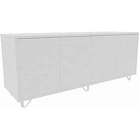 Boss Design Contract 4 Door Desk High Credenza with Wire Feet - Office Furniture