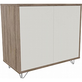 Boss Design Contract 2 Door Tall Credenza with Wire Feet - Office Furniture