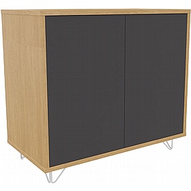 Boss Design Contract 2 Door Tall Credenza with Wire Feet - Office Furniture