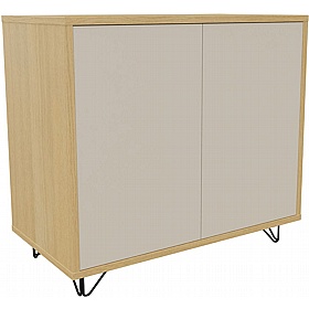 Boss Design Contract 2 Door Tall Credenza with Wire Feet