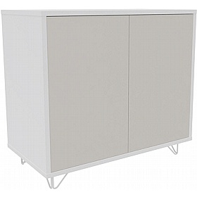 Boss Design Contract 2 Door Tall Credenza with Wire Feet - Office Furniture