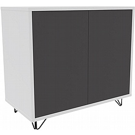 Boss Design Contract 2 Door Tall Credenza with Wire Feet - Office Furniture