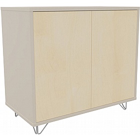 Boss Design Contract 2 Door Tall Credenza with Wire Feet - Office Furniture