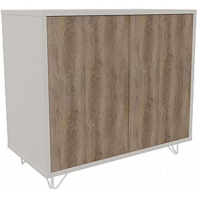 Boss Design Contract 2 Door Tall Credenza with Wire Feet - Office Furniture