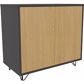 Boss Design Contract 2 Door Tall Credenza with Wire Feet - Office Furniture