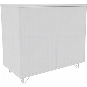 Boss Design Contract 2 Door Tall Credenza with Wire Feet - Office Furniture