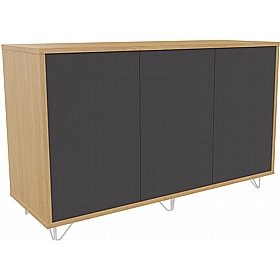 Boss Design Contract 3 Door Tall Credenza with Wire Feet - Office Furniture