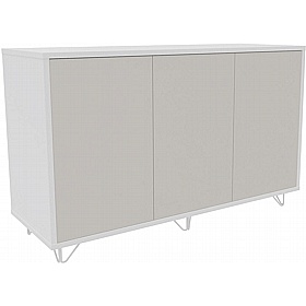 Boss Design Contract 3 Door Tall Credenza with Wire Feet