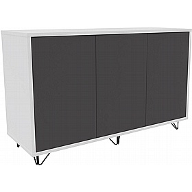 Boss Design Contract 3 Door Tall Credenza with Wire Feet - Office Furniture