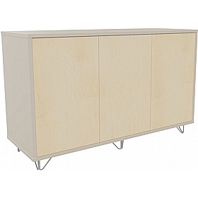 Boss Design Contract 3 Door Tall Credenza with Wire Feet - Office Furniture