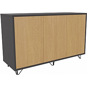 Boss Design Contract 3 Door Tall Credenza with Wire Feet - Office Furniture