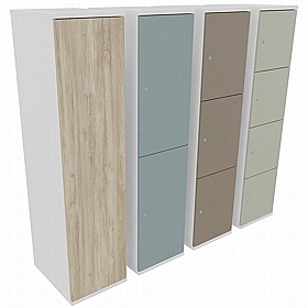 Unified Duo Wooden Office Lockers - Office Furniture