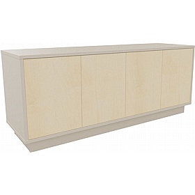 Boss Design Contract 4 Door Desk High Credenza with Plinth Base