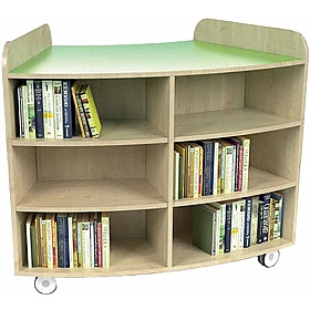 KubbyClass Mobile Junior Library Curved Bookcases Bundle - Education