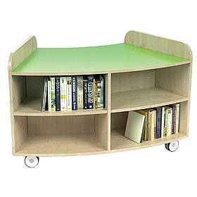 KubbyClass Mobile Junior Library Curved Bookcases Bundle - Education