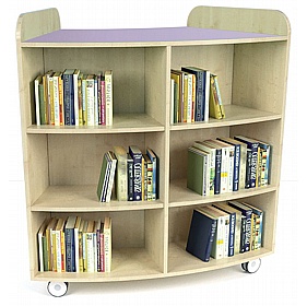 KubbyClass Mobile Junior Library Curved Bookcases Bundle - Education