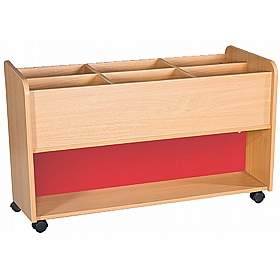 KubbyClass Mobile Library Book Trolley with Top Storage