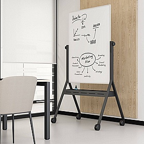 Elite Mobile Swivel Portrait Magnetic Whiteboards