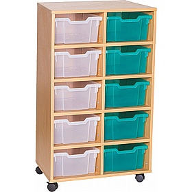 EduStore Double Column 10 Deep Tray Storage