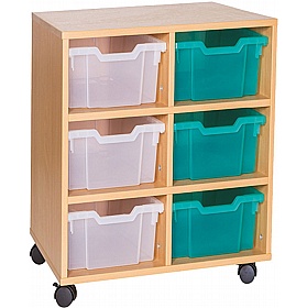 EduStore Double Column 6 Deep Tray Storage