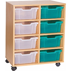 EduStore Double Column 8 Deep Tray Storage