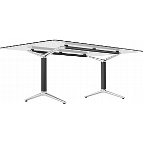 Boss Design Indi Glass Curve Meeting and Boardroom Tables - Office Furniture