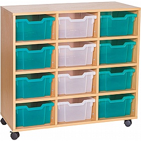 EduStore Triple Column 12 Deep Tray Storage