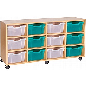 EduStore Quad Column 12 Deep Tray Storage