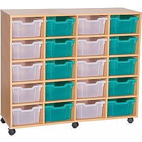 EduStore Quad Column 20 Deep Tray Storage