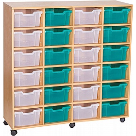 EduStore Quad Column 24 Deep Tray Storage