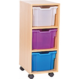 EduStore Single Column 3 Extra Deep Tray Storage