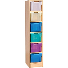 EduStore Static Single Column 6 Extra Deep Tray Storage
