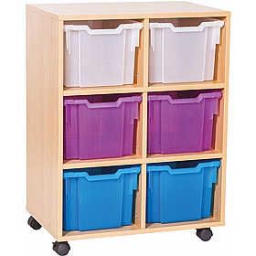 EduStore Double Column 6 Extra Deep Tray Storage