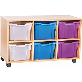 EduStore Triple Column 6 Extra Deep Tray Storage